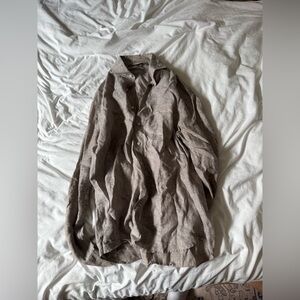 Suitsupply Taupe Linen Shirt